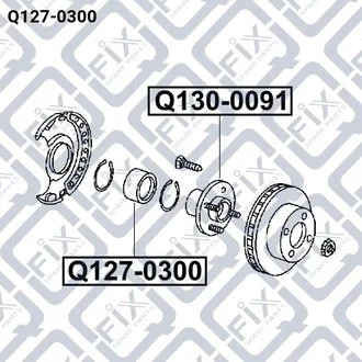 ПОДШИПНИК ПЕРЕДН СТУП NISSAN PRIMERA P12 01.12-/ALTIMA 2.5i 16V, 3.5i 24V 01.08-/MAXIMA 00.01- Q-fix Q1270300