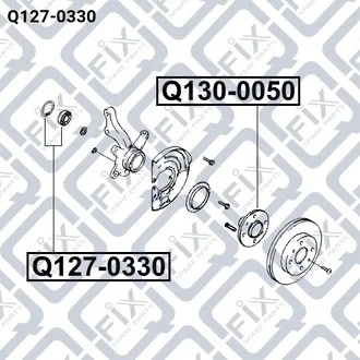 ПОДШИПНИК ПЕРЕДН СТУП (К-Т) 45X84X39/41 HYUNDAI SANTA FE 2.4i 16V, 2.7/SPORTAGE III/MITSUBISHI SIGMA KOMBI 3000i 24V 91-/3000GT 2WD 92- Q-fix Q1270330