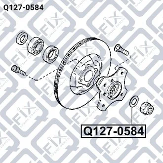 ПІДШИПНИК СТУПИЧНИЙ ПЕРЕДНІЙ Q-fix Q1270584