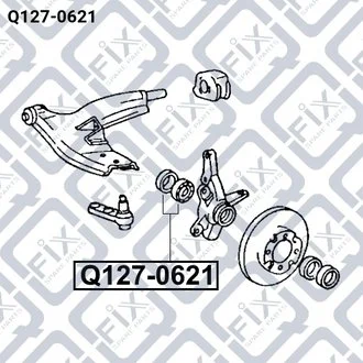ПОДШИПНИК ПЕРЕДН СТУП (К-Т) MITSUBISHI COLT/LANCER 84-91/GALANT 1.6 84-/SPACE WAGON -91 Q-fix Q1270621