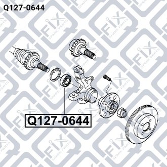 ПОДШИПНИК ПЕРЕДН СТУП 35X64X37 DAIHATSU CHARADE 1.0, 1.3 G100/102/112 87-89, 1.0D G101 87-93 Q-fix Q127-0644