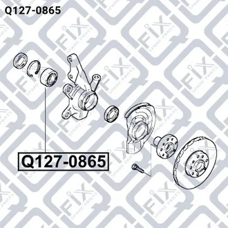 ПІДШИПНИК СТУПИЧНИЙ ПЕРЕДНІЙ Q-fix Q1270865