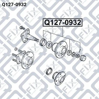 ПОДШИПНИК ЗАДН СТУП (К-Т) DAEWOO NUBIRA/LANOS/NEXIA/ESPERO/SENS Q-fix Q1270932