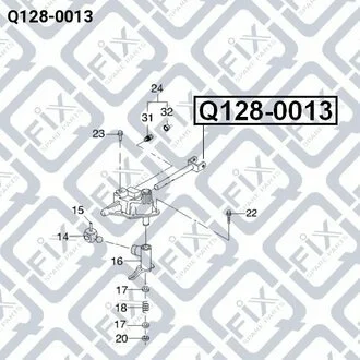 КРЕПЛЕНИЕ КУЛИСЫ КПП LANOS/NEXIA/ESPERO/NUBIRA Q-fix Q128-0013