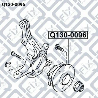 СТУПИЦА ПЕРЕДН SUZUKI GRAND VITARA/ESCUDO JB416/JB420/JB627 2006-2014 Q-fix Q130-0096