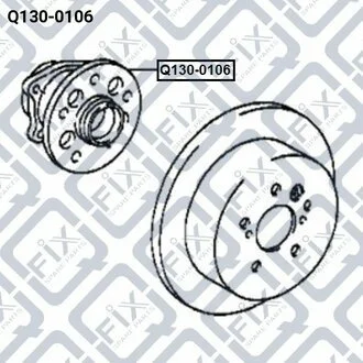 СТУПИЦА ЗАДН TOYOTA LEXUS RX300/330/350 03-06/RX400H 05-08/KLUGER L/V ACU25/MCU25 4WD 2000-2007 Q-fix Q130-0106