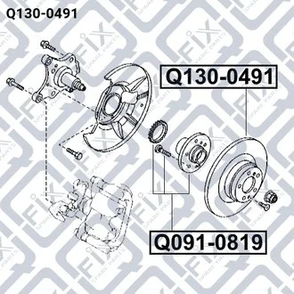 Маточина задня G14V2615XB MAZDA Q-fix Q1300491
