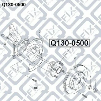 СТУПИЦА ПЕРЕДН CHEVROLET EVANDA 2003-2006/ЕPICA/ELARA Q-fix Q130-0500