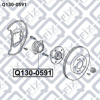 СТУПИЦА ПЕРЕДН HONDA ACURA TL 1995-1998/SHUTTLE 95-98 ODYSSEY 1997- Q-fix Q130-0591 (фото 1)