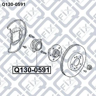 СТУПИЦА ПЕРЕДН HONDA ACURA TL 1995-1998/SHUTTLE 95-98 ODYSSEY 1997- Q-fix Q130-0591