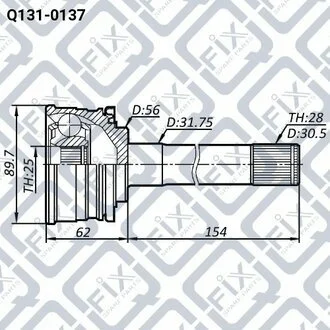 ШРУС НАРУЖ Q-fix Q1310137