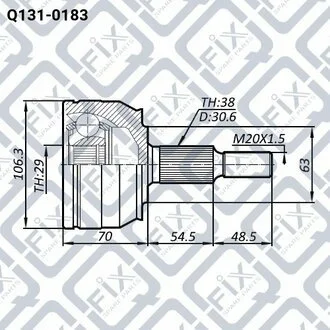 ШРУС ЗОВНІШ (К-Т) VOLKSWAGEN TRANSPORTER/MULTIVAN Q-fix Q1310183