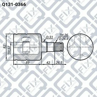 ШРУС ВНУТРІШ (К-Т) VOLKSWAGEN PASSAT B6 2005-2011 Q-fix Q1310366 (фото 1)