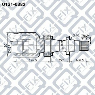 ШРКШ ВНУТР R (К-Т) TOYOTA CAMRY ACV30/MCV30 2001-2 Q-fix Q1310382