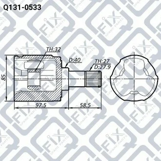 ШРКШ ВНУТР R (К-Т) HONDA ACCORD CL/CN/CM 2002-2008 Q-fix Q1310533