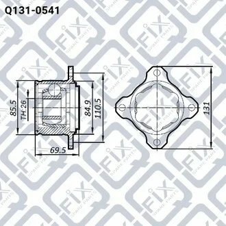 ШРКШ ВНУТР R (К-Т) MITSUBISHI PAJERO II V14W-V55W Q-fix Q1310541