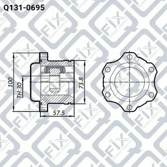 ШРУС ВНУТРІШ (К-Т) VOLKSWAGEN GOLF V 2003-2008 Q-fix Q1310695