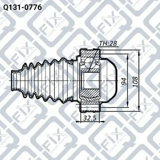 ШРУС ВНУТРІШ (К-Т) AUDI A3 2003-2013 Q-fix Q1310776