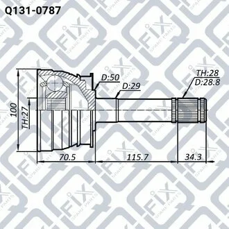 ШРУС ЗОВНІШНІЙ Q-fix Q1310787
