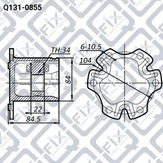 ШРУС ВНУТР (К-Т) AUDI A6 AVANT (4F5) 2005-2011 Q-fix Q1310855 (фото 1)