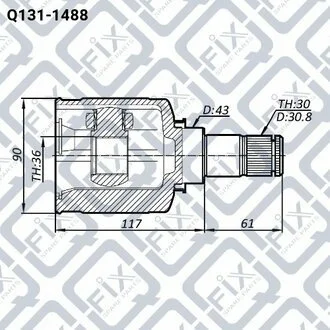 ШРКШ ВНУТР L (К-Т) MITSUBISHI OUTLANDER CW 2006-20 Q-fix Q1311488