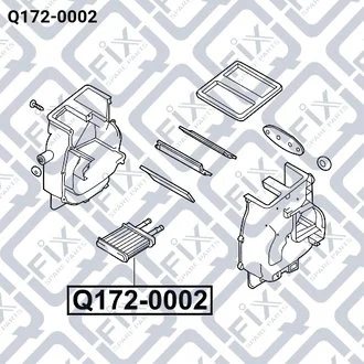 Радіатор печі CHEVROLET AVEO (T200/T250) 2003-2008 Q-fix Q172-0002