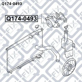 Водяний насос HYUNDAI SONATA NF 3.3I 2008-2010/KIA SORENTO 3.3I 06- Q-fix Q174-0493