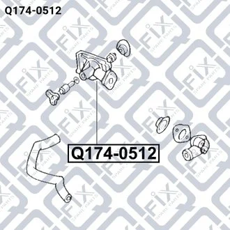 Водяний насос KIA CARENS I 1.8 I 2000-2002/CLARUS I 1.8 -98 Q-fix Q174-0512