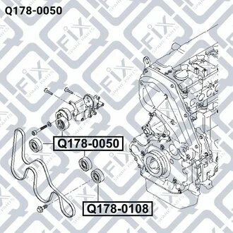 РОЛИК НАТЯЖИТЕЛЯ РЕМНЯ ГЕНЕР D 76 KIA SORENTO 2.5CRDI 02.05-/H-1 02-- Q-fix Q178-0050