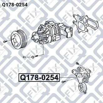 НАТЯЖИТЕЛЬ РЕМНЯ ГЕНЕР TOYOTA HIACE IV, HILUX VI, HILUX VII 2.5D/3.0D 08.01- Q-fix Q178-0254 (фото 1)