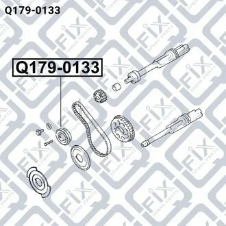 НАТЯЖИТЕЛЬ РЕМНЯ ГРМ HYUNDAI SONATA (EF) 2.0i, 2.4i/GALANT 2.0i 16V, 2.0TD/GALANT GTI/COLT GTI 1.8i 89/LANTRA 1.6-1.8 -95/SONATA Q-fix Q179-0133