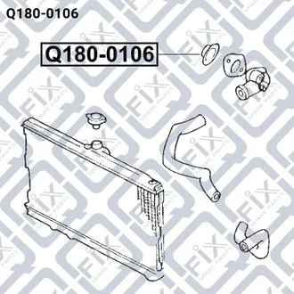 ТЕРМОСТАТ KIA SEPHIA 1.8 i 16V 1995-1997/SHUMA 1.5-1.8/CLARUS 1.8 t-82 Q-fix Q180-0106