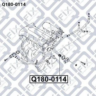 ТЕРМОСТАТ T-88 KIA CARENS I II 1.8 i 2000-/JOICE, RETONA, RIO, SHUMA II, SPORTAGE 1.3-3.0i 10.85- t-88 Q-fix Q180-0114