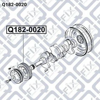 ШКИВ КОЛЕНВАЛА MITSUBISHI PAJERO/MONTERO SPORT CHALLENGER K94W/K99W 1996-2006 Q-fix Q182-0020