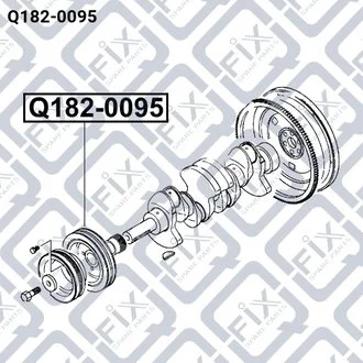 ШКИВ КОЛЕНВАЛА MITSUBISHI PAJERO II V14W-V55W 1991-2004 Q-fix Q182-0095