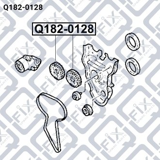 ШЕСТЕРНЯ РОЗПОДІВАЛА LANOS 1.6D впуск Q-fix Q182-0128