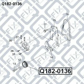 ШКИВ КОЛЕНВАЛА CHEVROLET AVEO 1.5 T200/T250 Q-fix Q182-0136