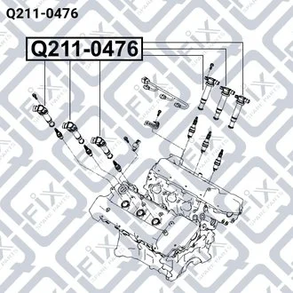 КАТУШКА ЗАЖИГАНИЯ HYUNDAI SANTA FE 2006-2009 Q-fix Q211-0476