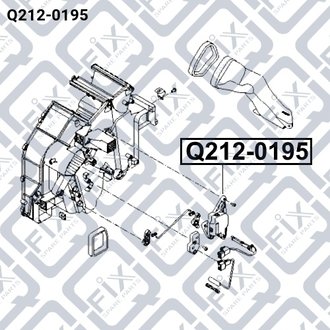 ЭЛЕКТРОДВИГАТЕЛЬ ЗАСЛОНКИ ОТОПИТЕЛЯ HYUNDAI SANTA FE (CM) 2006-2012 Q-fix Q212-0195