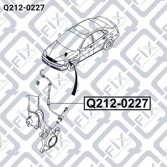 ДАТЧИК ABS ПЕРЕДН L CHEVROLET LACETTI/NUBIRA 1.4-2.0D 05.97- Q-fix Q212-0227 (фото 1)
