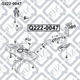 НАСОС ТОПЛИВНЫЙ HYUNDAI ACCENT II, ACCENT III/GETZ, MATRIX, SANTA FE I, TRAJET/KIA RIO II 1.1-2.7 01.00- Q-fix Q222-0047