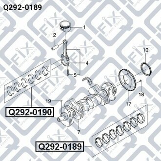 ВКЛАДИШІ КОРІННІ (К-Т) STD CHEVROLET EPICA 2007- Q-fix Q292-0189 (фото 1)