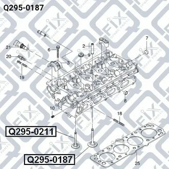 КЛАПАН ВПУСКНОЙ 30.3X6X102.5 DAEWOO NUBIRA/LANOS/NEXIA/ESPERO 1.6D Q-fix Q295-0187