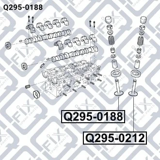 Клапан впускний 32X6X102.1 CHEVROLET LACETTI 1.8 2003-/NUBIRA/LEGANZA 2.0 Q-fix Q295-0188