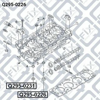 КЛАПАН ВПУСКНОЙ 28.5X6X101.5 CHEVROLET AVEO/LACETTI 1.6 DOHC Q-fix Q295-0226 (фото 1)