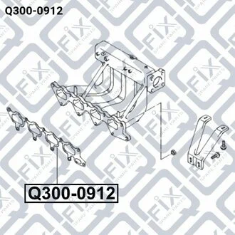 ПРОКЛАДКА ВПУСК КОЛЛ-РА HYUNDAI SONATA (EF) 2.0i, 2.4i Q-fix Q300-0912
