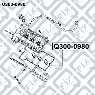 ПРОКЛАДАННЯ КЛАП КРИШКИ L HYUNDAI SANTA FE (CM) 2006-2012 Q-fix Q300-0980