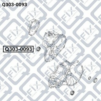 Сальник півосі 35X56X7.5X11.5 HYUNDAI ACCENT/VERNA 1999-,HYUNDAI ATOS/HYUNDAI COUPE 2001- Q-fix Q303-0093 (фото 1)