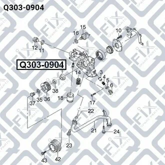 САЛЬНИК КОЛЕНВ ПЕРЕДН 32X50X8 DAEWOO NUBIRA I, II LEGANZA 1.8/TAC/LACETTI 1.8-2.0 D Q-fix Q303-0904