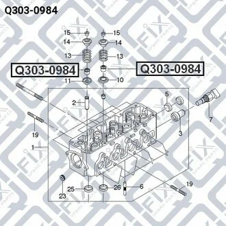 САЛЬНИК КЛАПАНА CHEVROLET AVEO 1.5 SOHC/TACUMA Q-fix Q303-0984